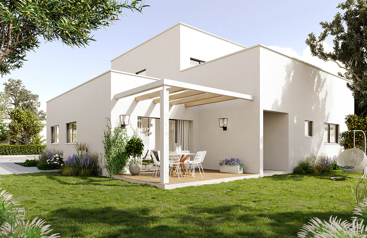 3д визуализация домов и коттеджей, 3д визуализация фасадов