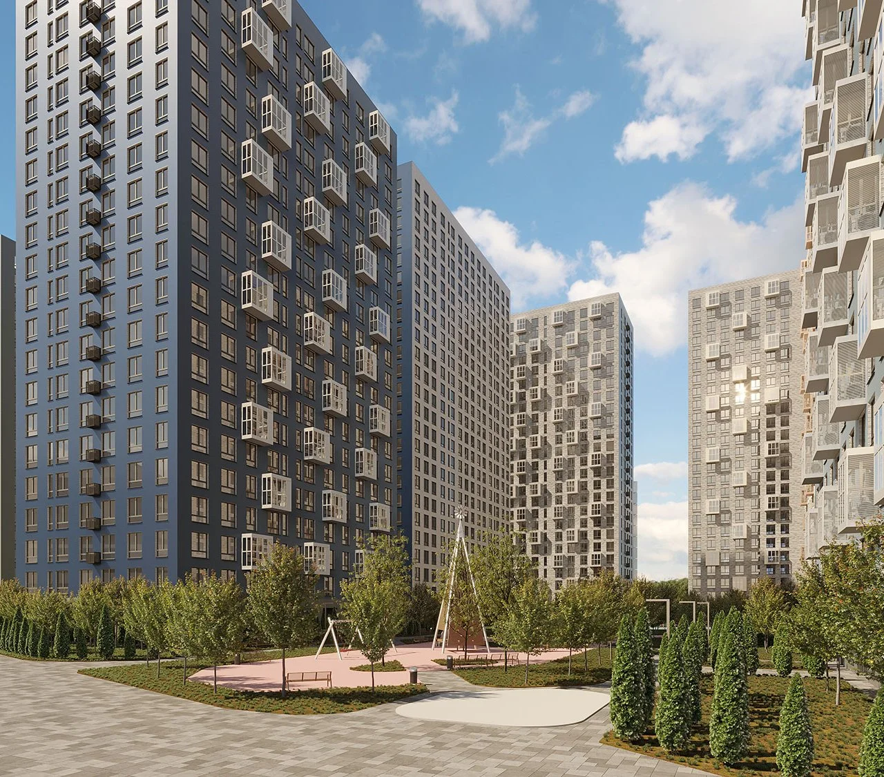 Разработка 3D визуализация жилого комплекса Калуга