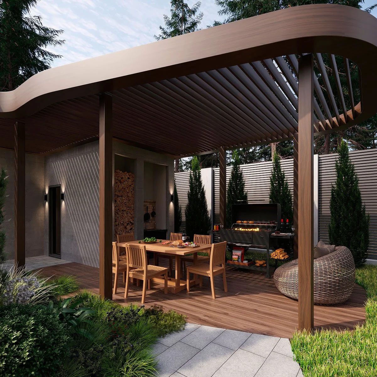 3Д визуализация коттеджей премиумЭлитный коттедж в Новотитаровской