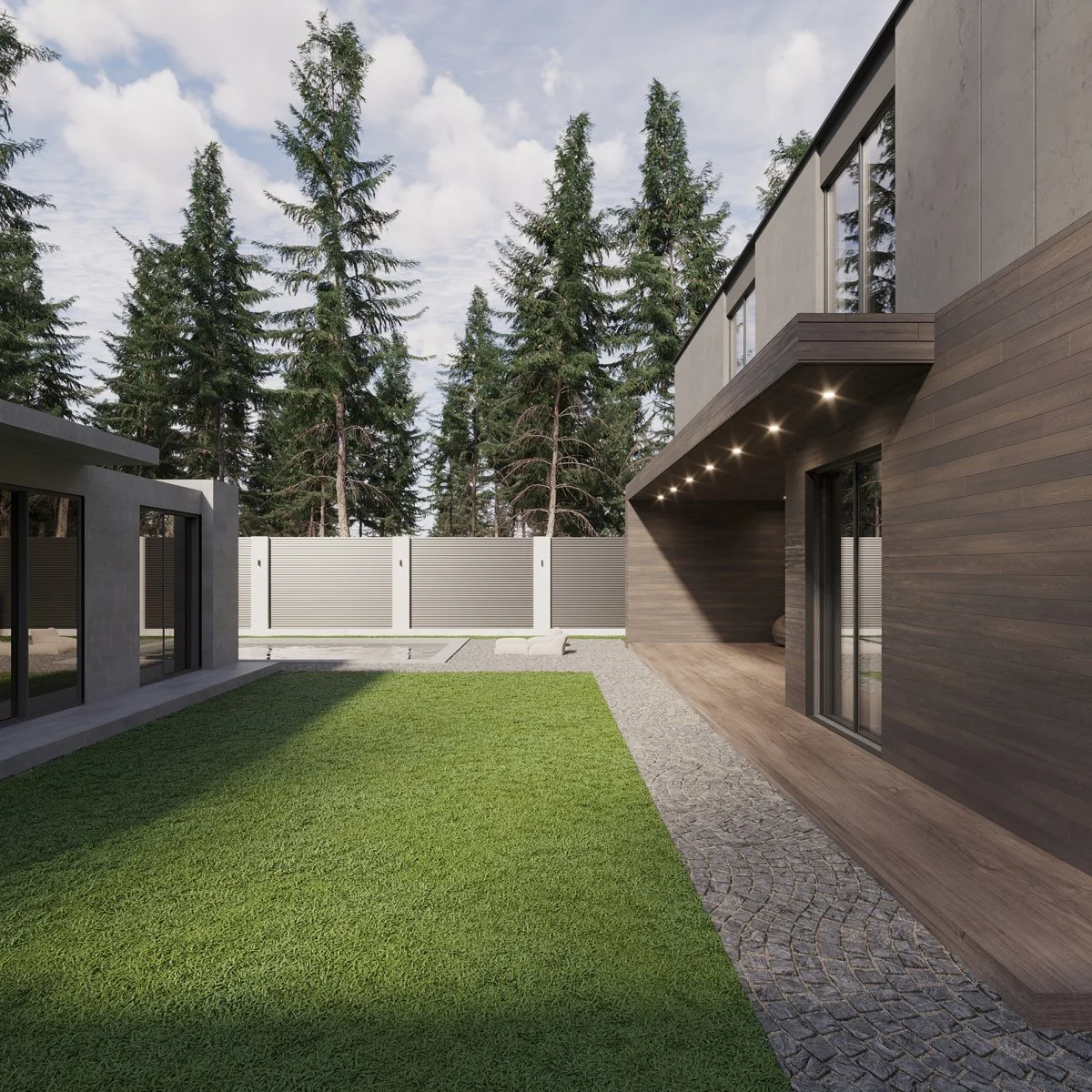 3Д визуализация территории ландшафт