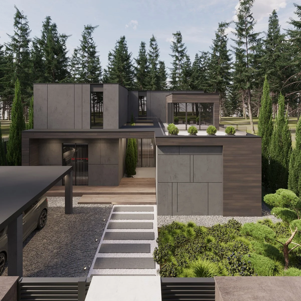 3Д визуализация элитного дома заказать