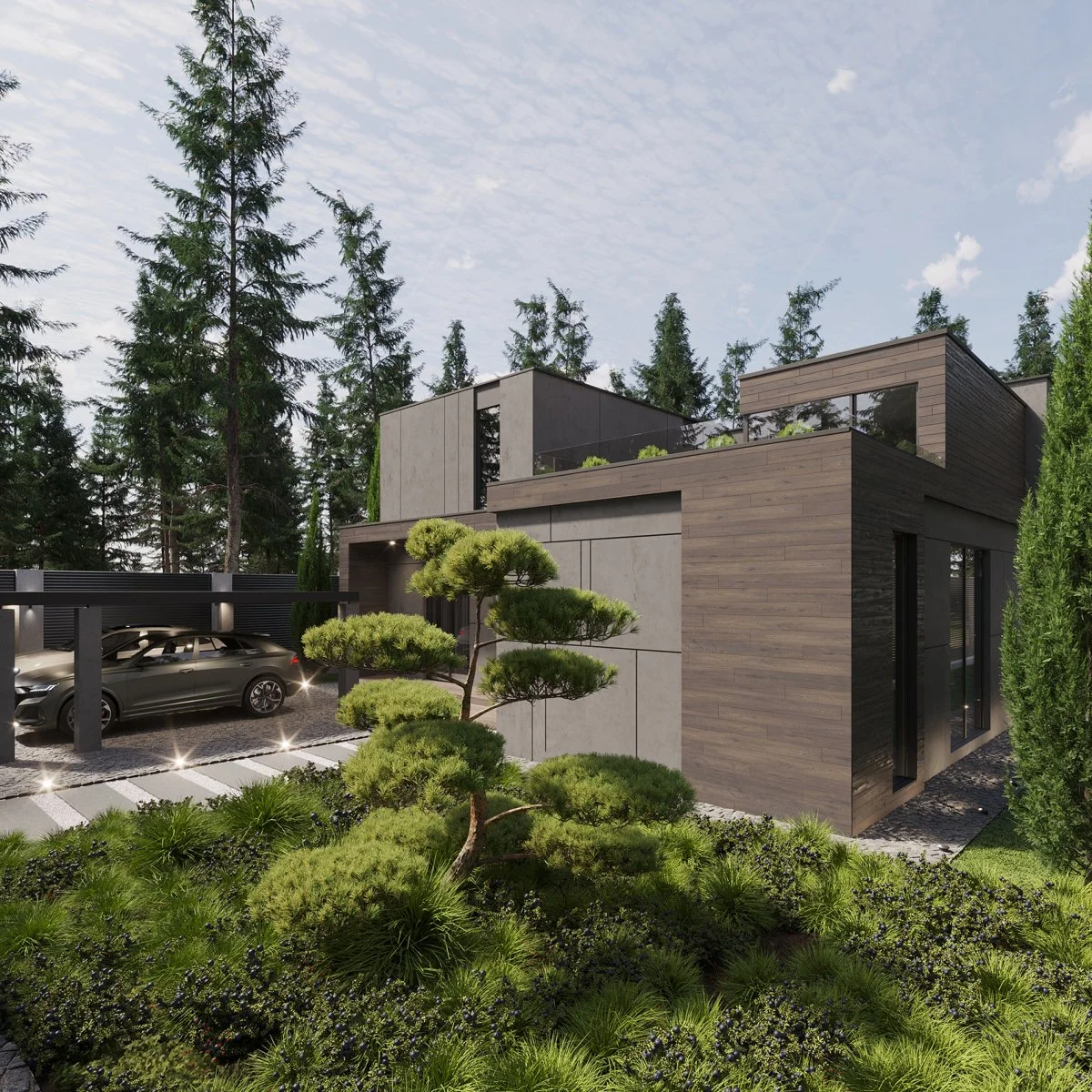 3Д визуализация озеленения территории