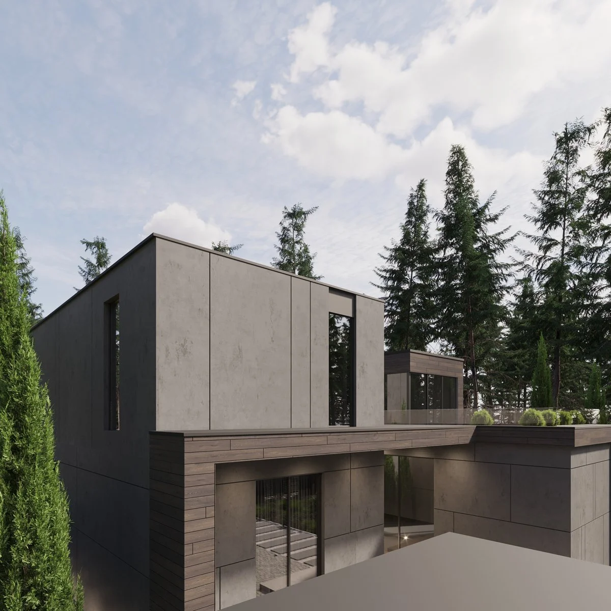 3Д визуализация элитного коттеджа в Краснодаре