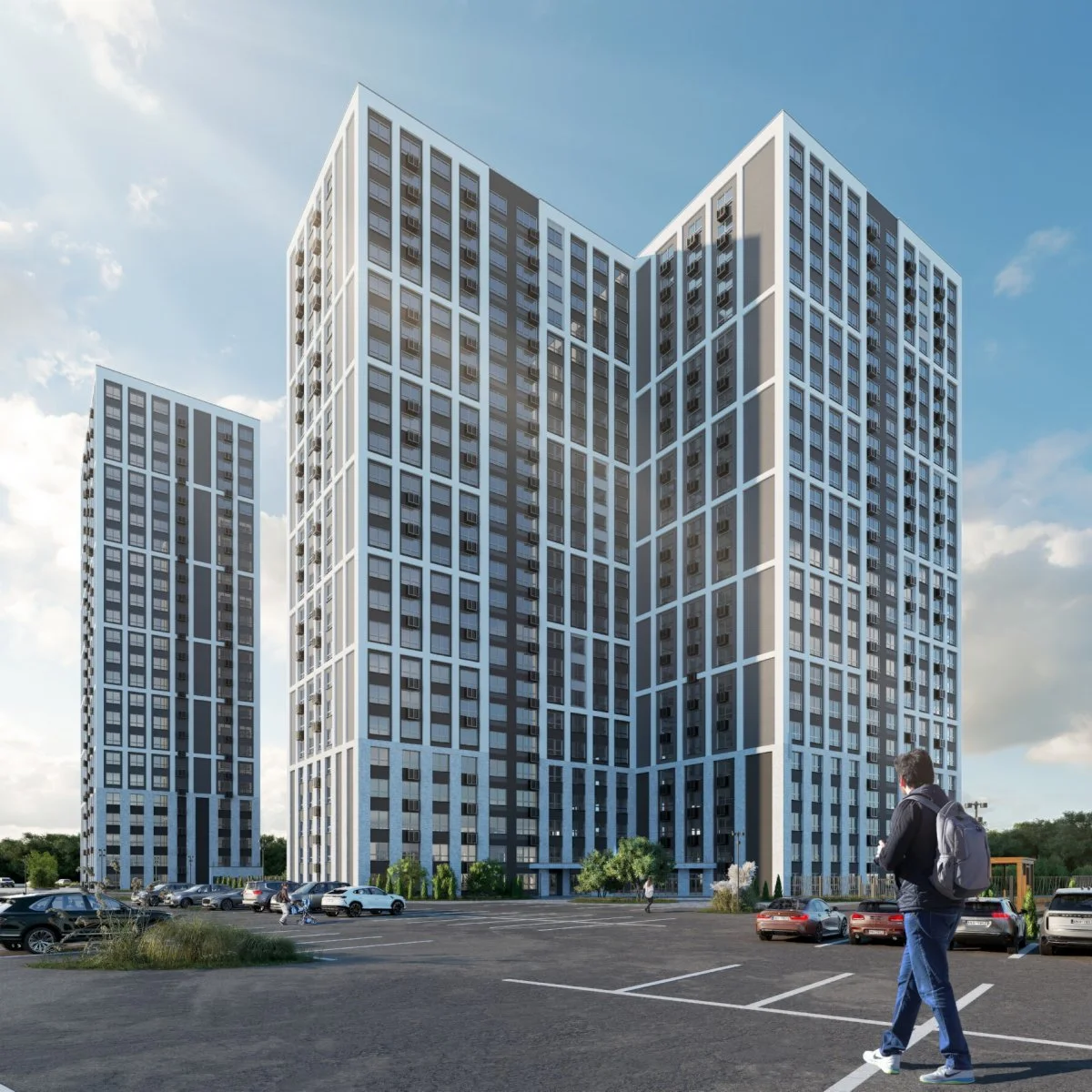 3D визуализация жилого комплекса премиум класса