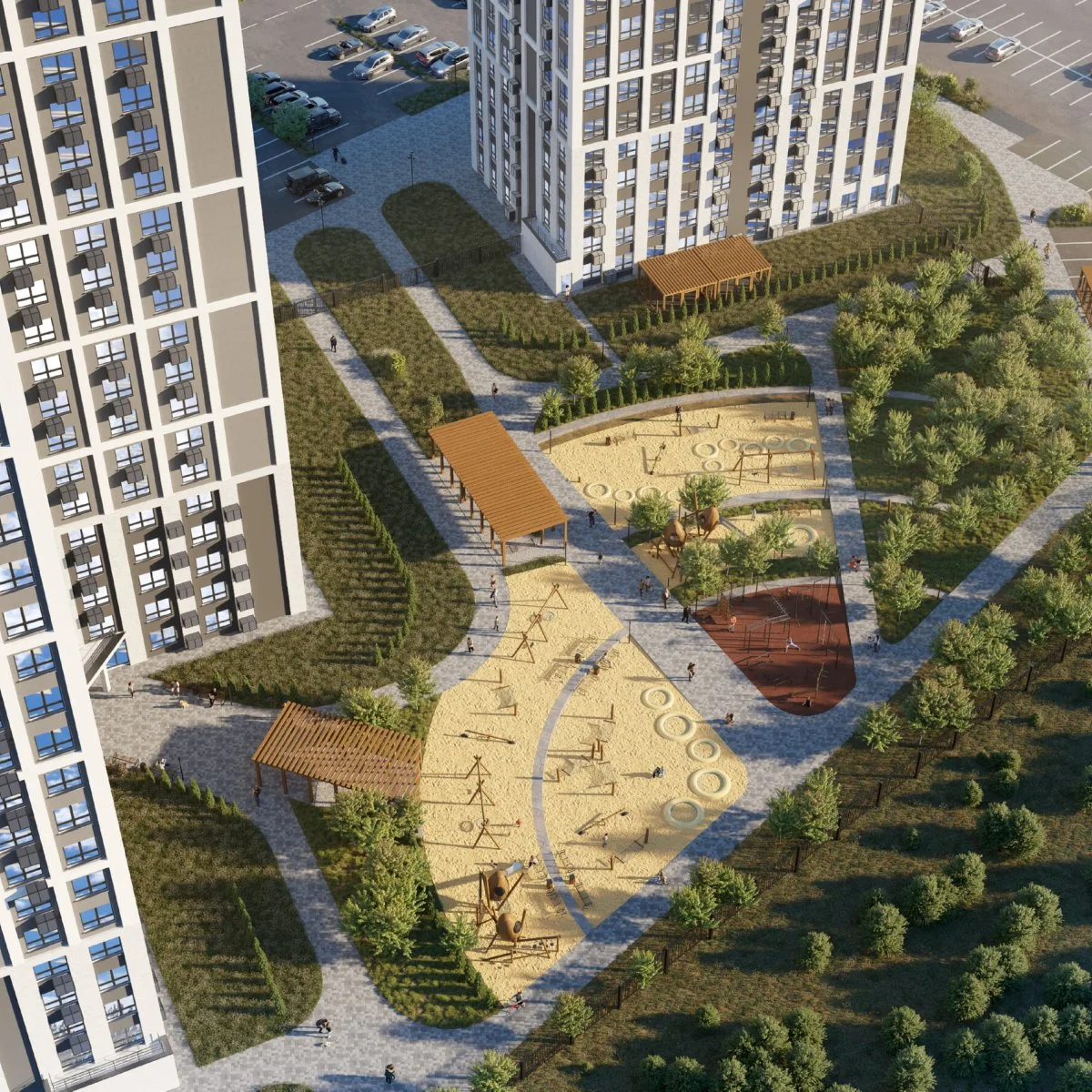 Современная и детализированная 3D-визуализация жилых комплексов