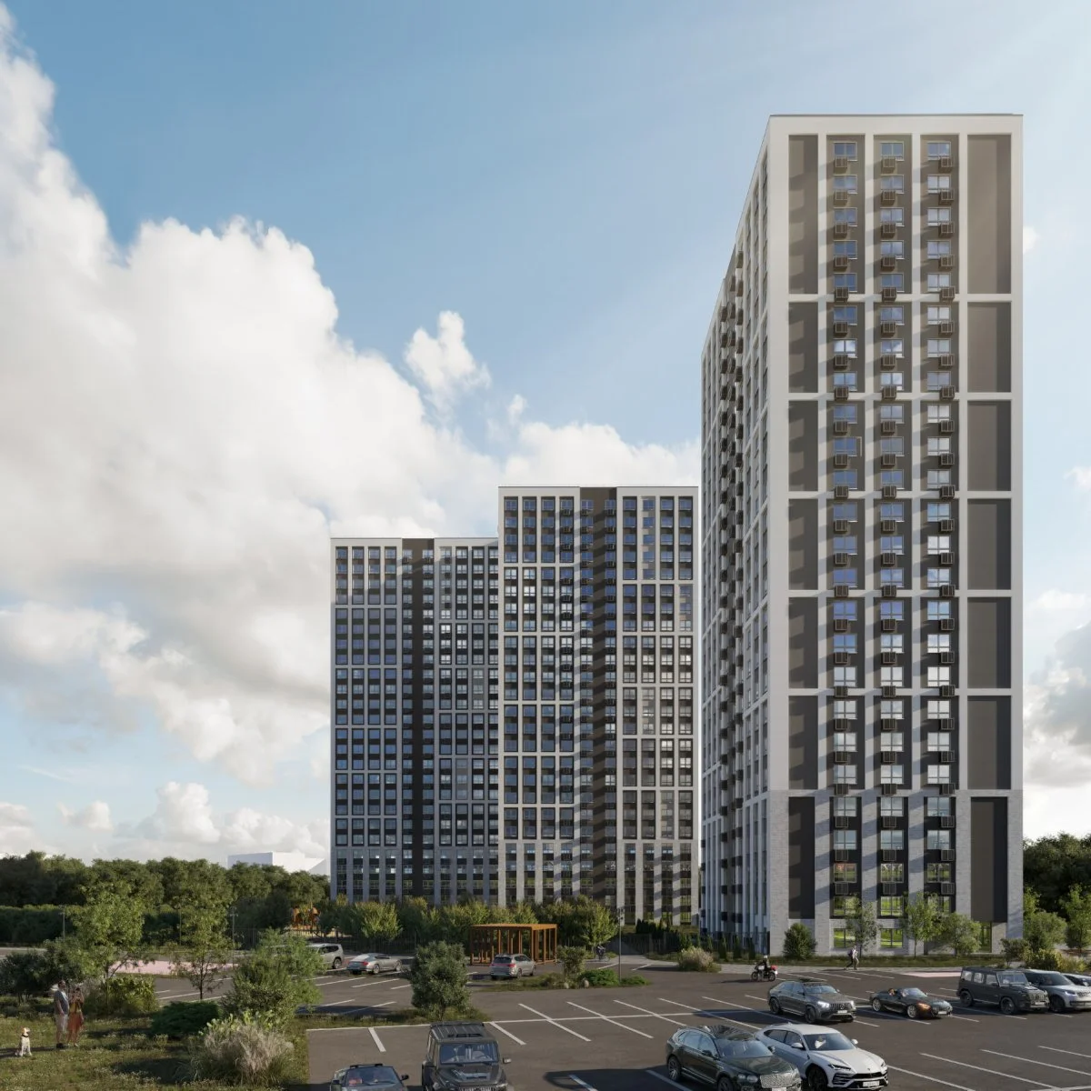 3D визуализация жилого комплекса бизнес класса