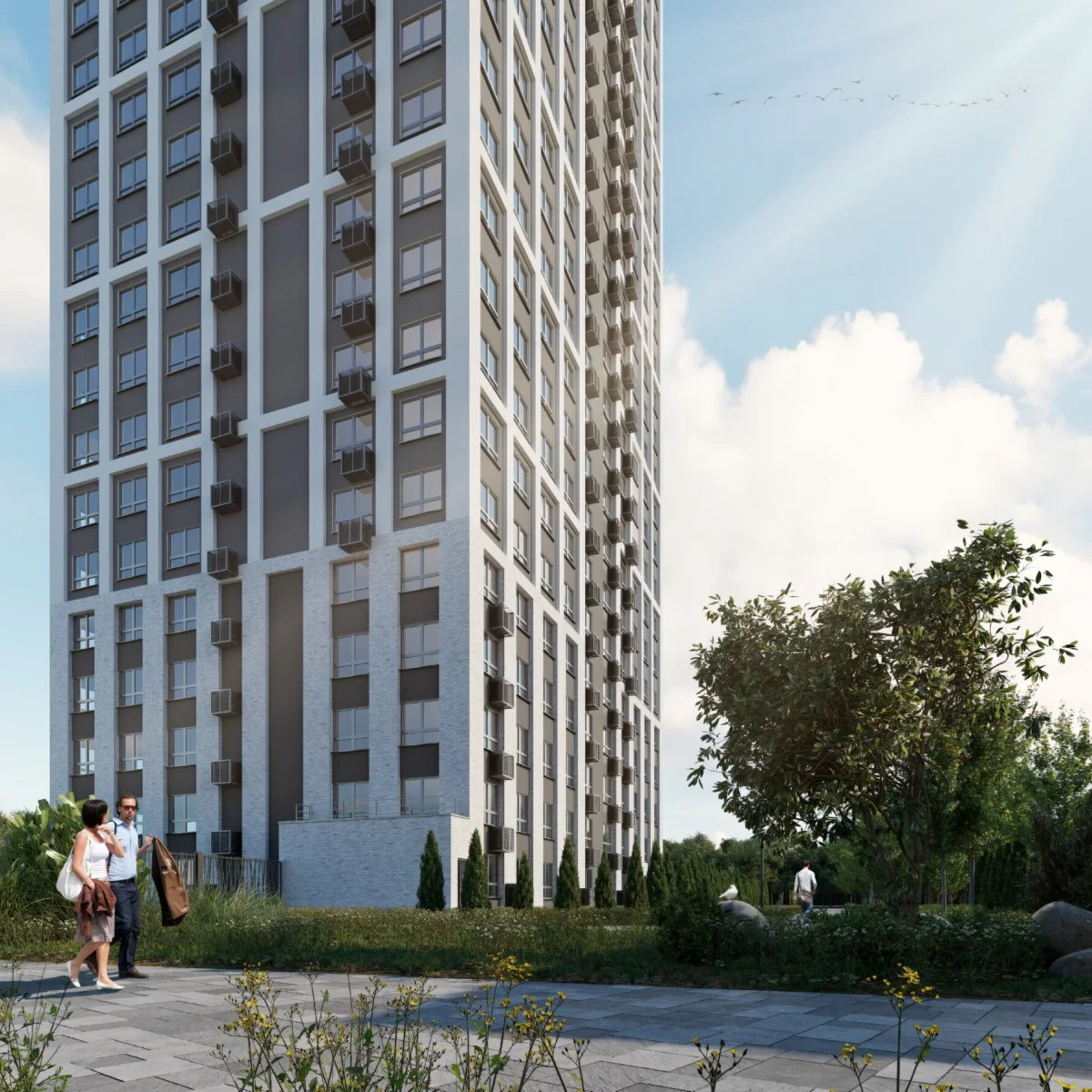 3D визуализация жилого комплекса детализация отрисовка заказать