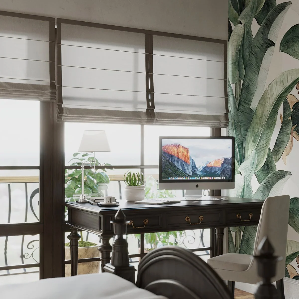 Шале 3D визуализация интерьера