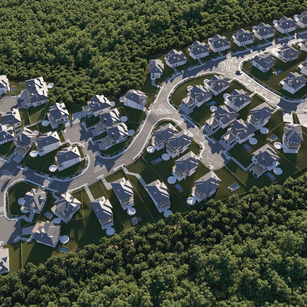 3D Визуализация архитектуры «Долина Роз» Абрау Дюрсо генеральный план