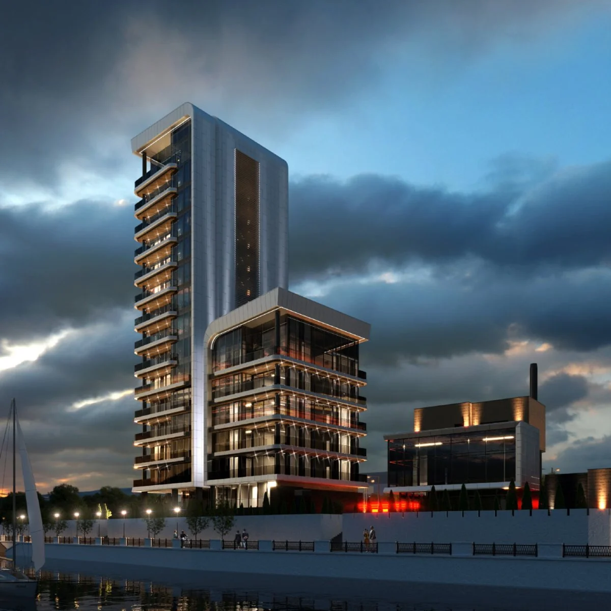 3D визуализация жилого комплекса «Ростов на Дону» на берегу реки Дон