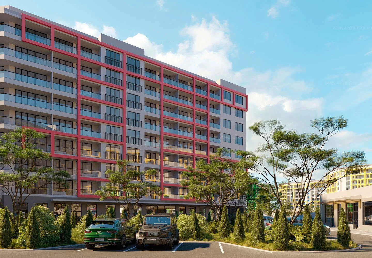 3D Визуализации дома жилые комплексы для застройщика