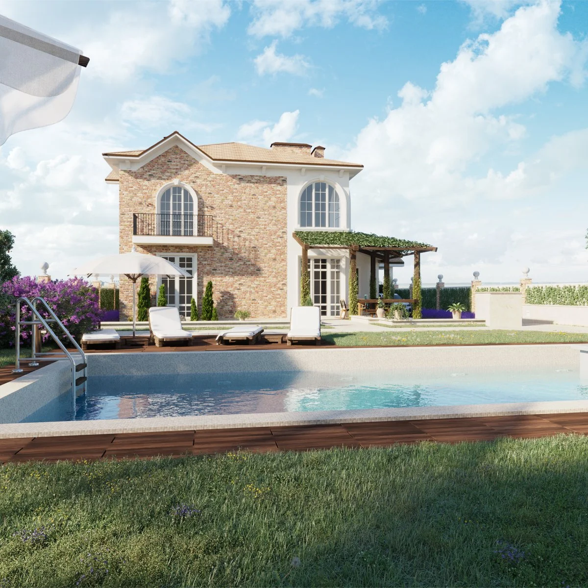 3D Визуализации дома коттеджа