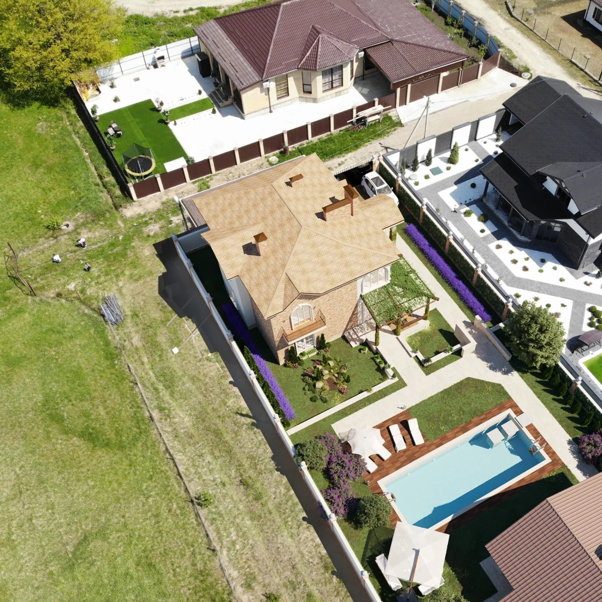 3D Визуализации территории дома