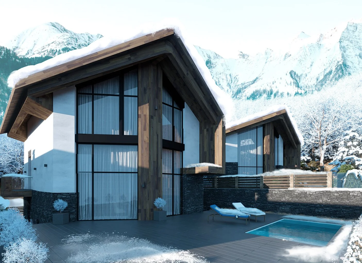 Проект 3х этажных коттеджей в Сочи