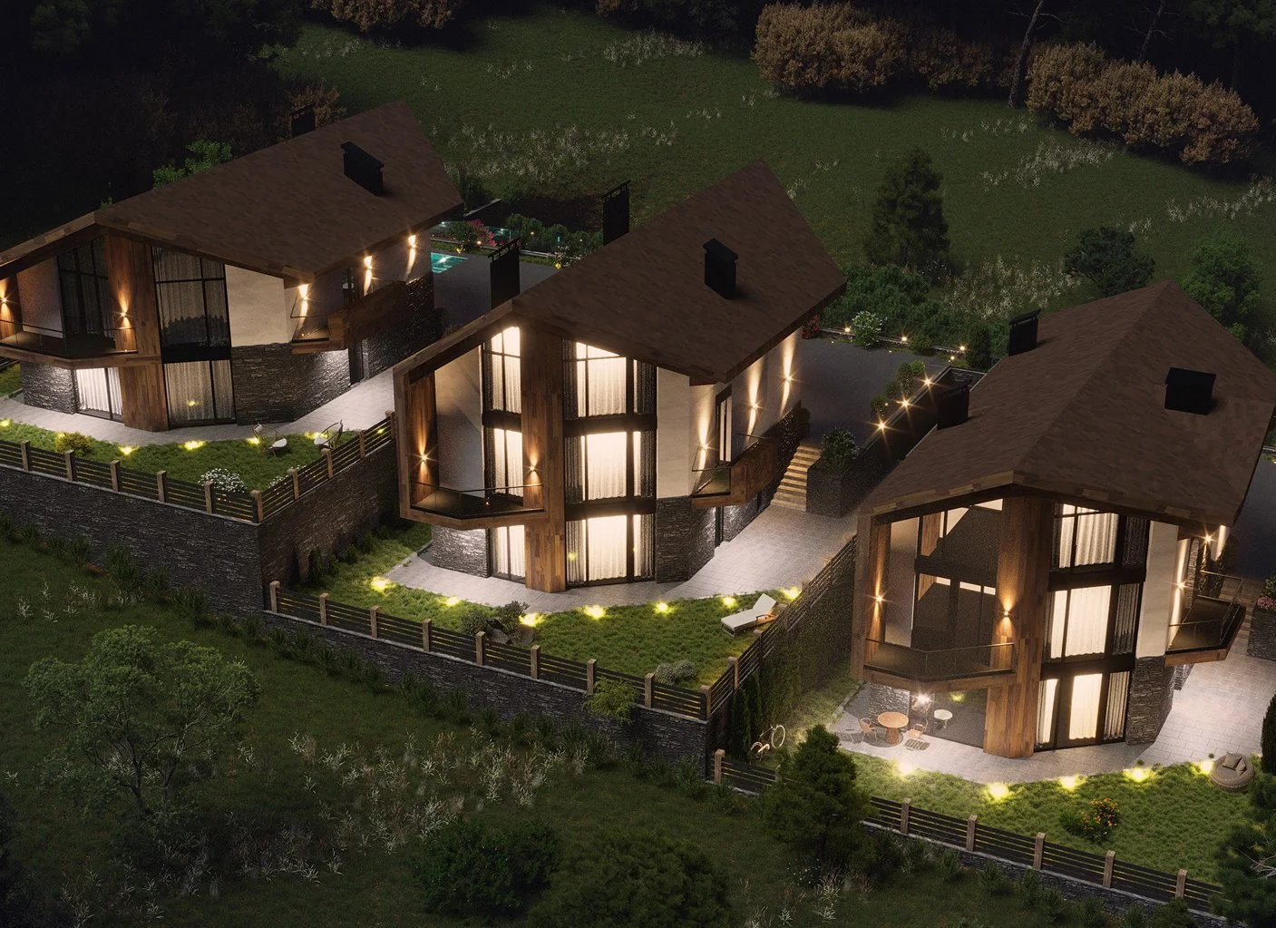 Коттеджный комплекс Сочи визуализация