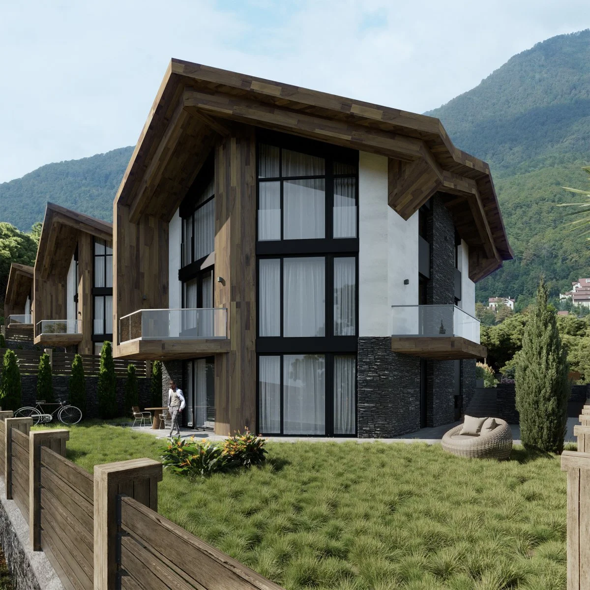 3Д визуализация коттеджей Сочи