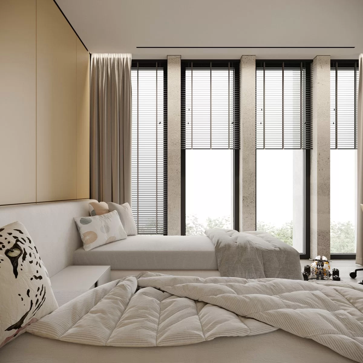 3Д визуализация интерьера заказать в Сочипальни и гостиной в Сочи