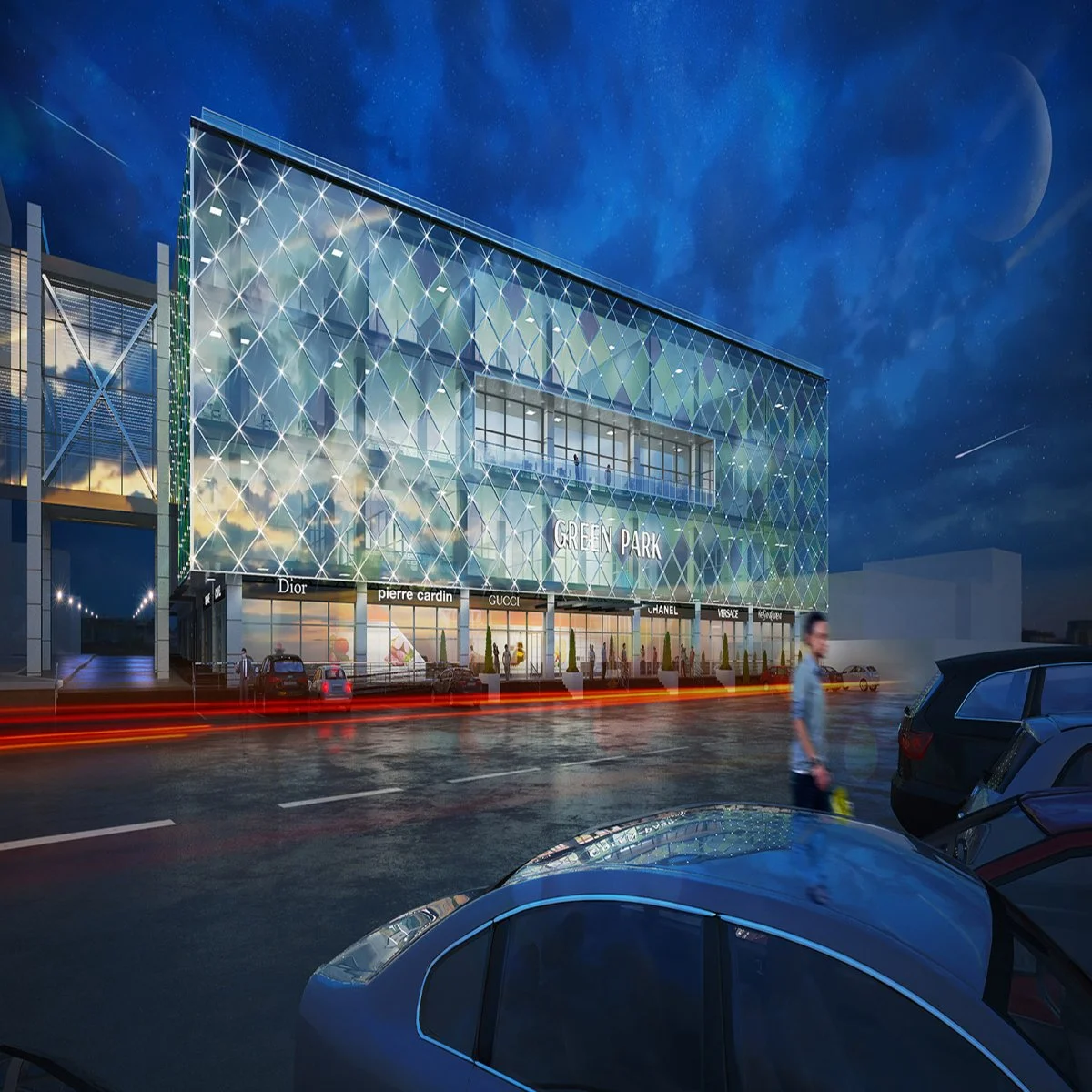 Торговый центр Green Park 3Д визуализация 