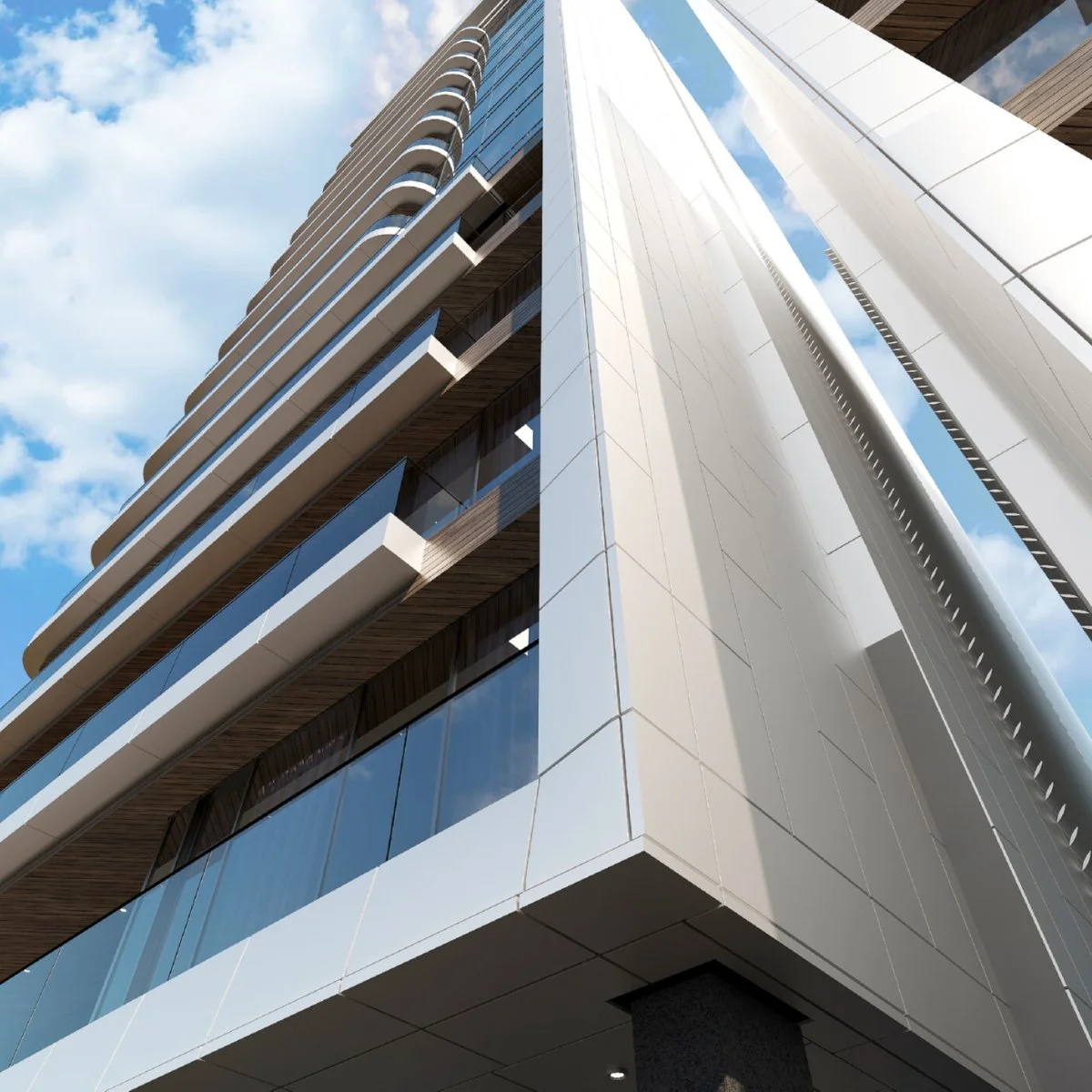 дизайн архитектуры современный органический стиль, комплексная жилая застройка 3д проект